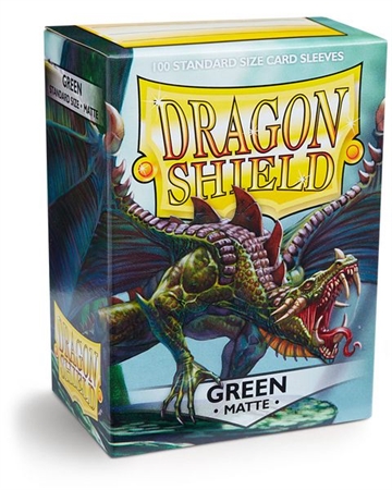 Dragon Shield - Matte Green Sleeves - Standard Sleeves (100 stk) - Plastiklommer